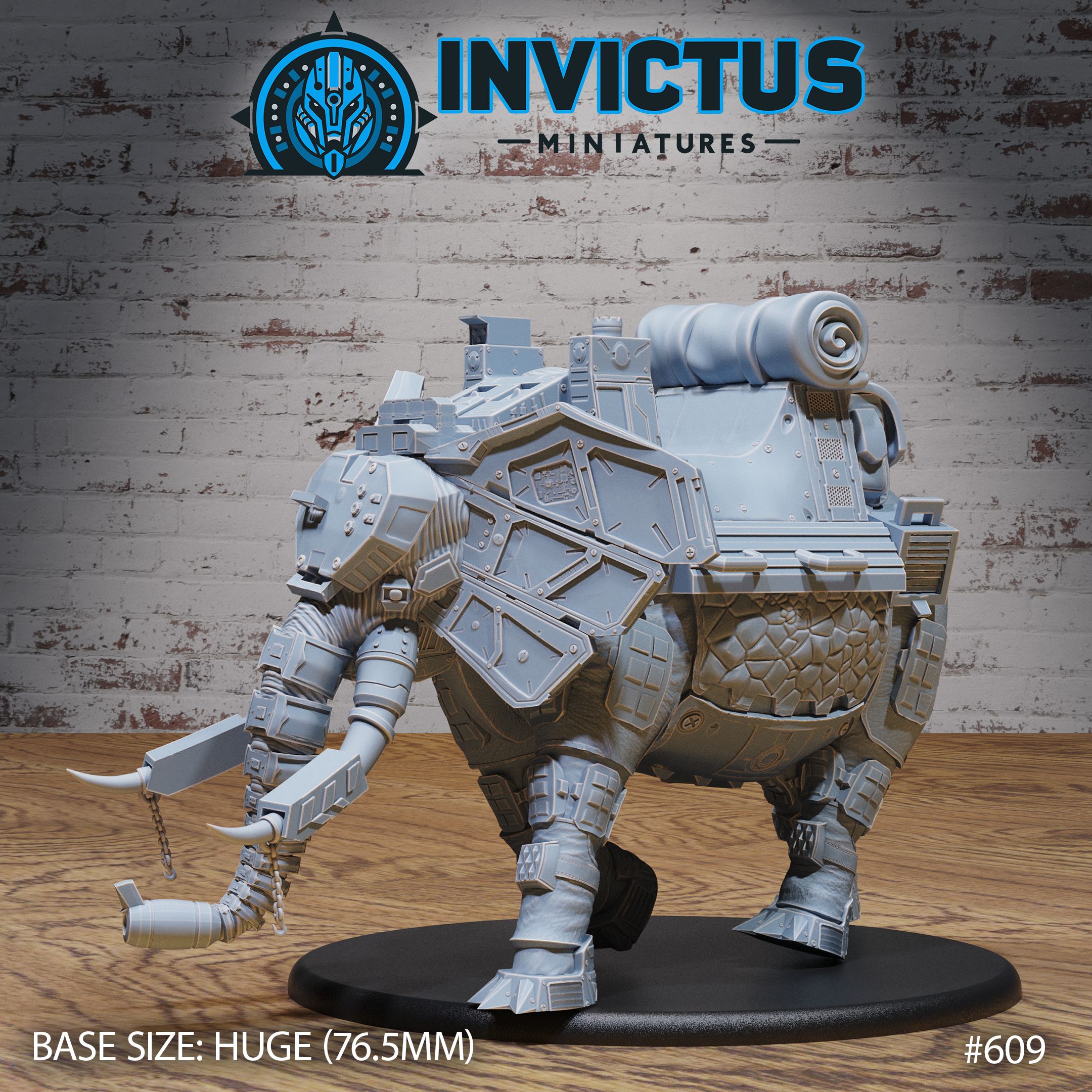 Borg Elephant Run / Tusked Battle Machine / Mecha Steel Construct / Cyber Mammalia / Steampunk Infantry Monster / Invasion Beast Army / Cyberpunk Steam Technology / Sci-Fi Encounter